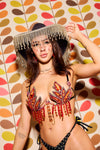 Orange Fire Carnival Bra